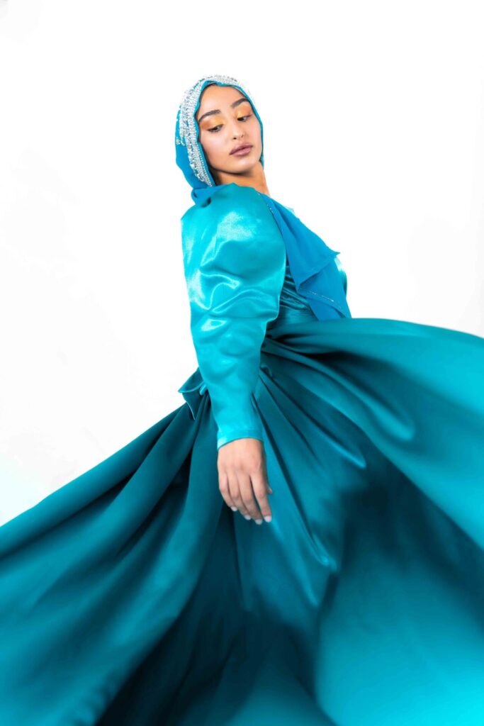 Blue Covered Flying Dress