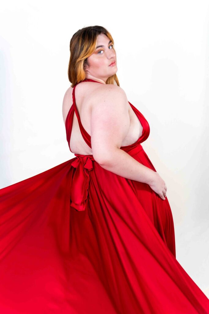 Deep Red Classic Flying Dress