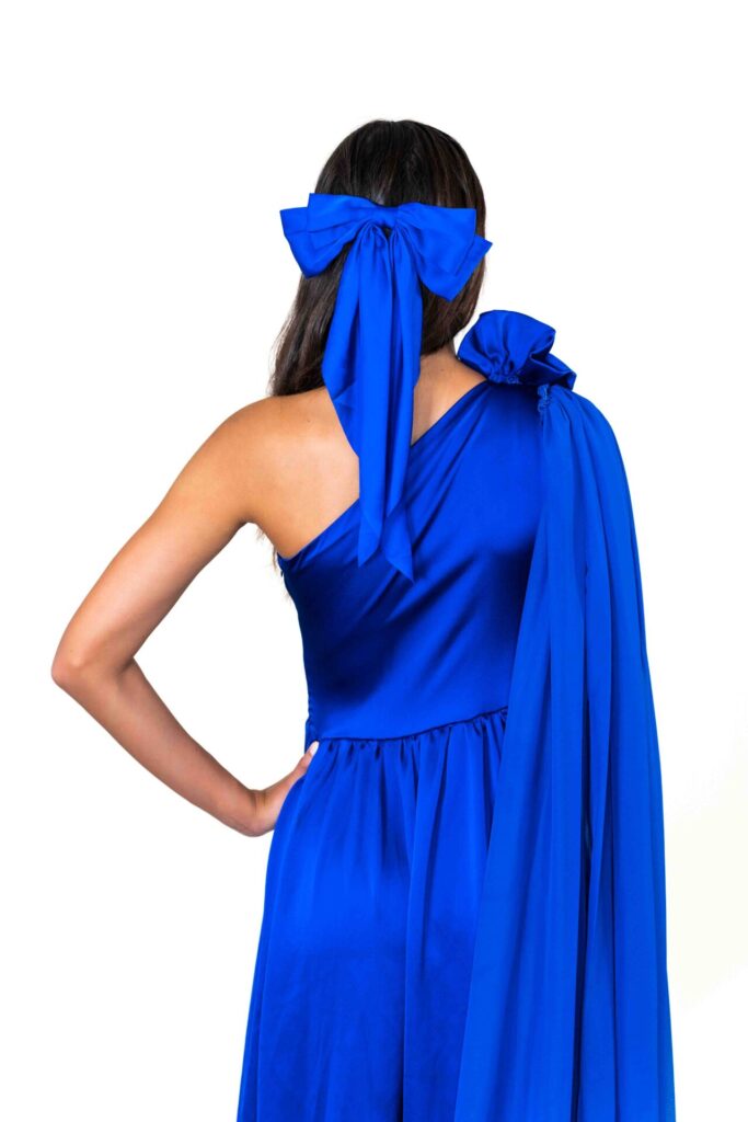 Electric Blue One Shoulder Flying Dress