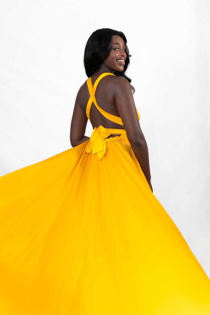 Golden Yellow Classical Flying Dress