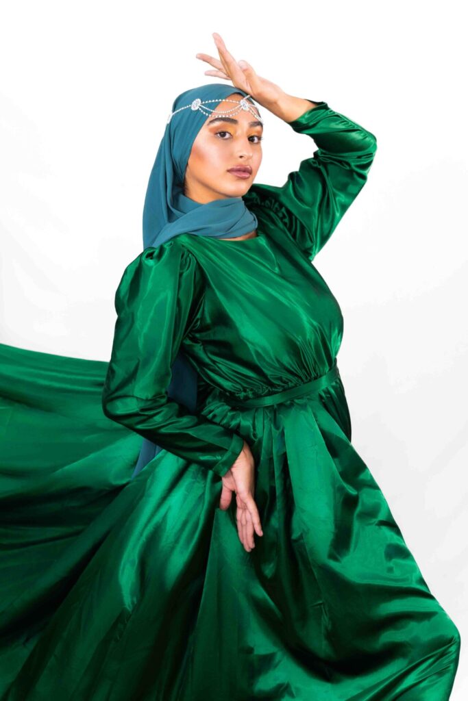 Green Covered Flying Dress