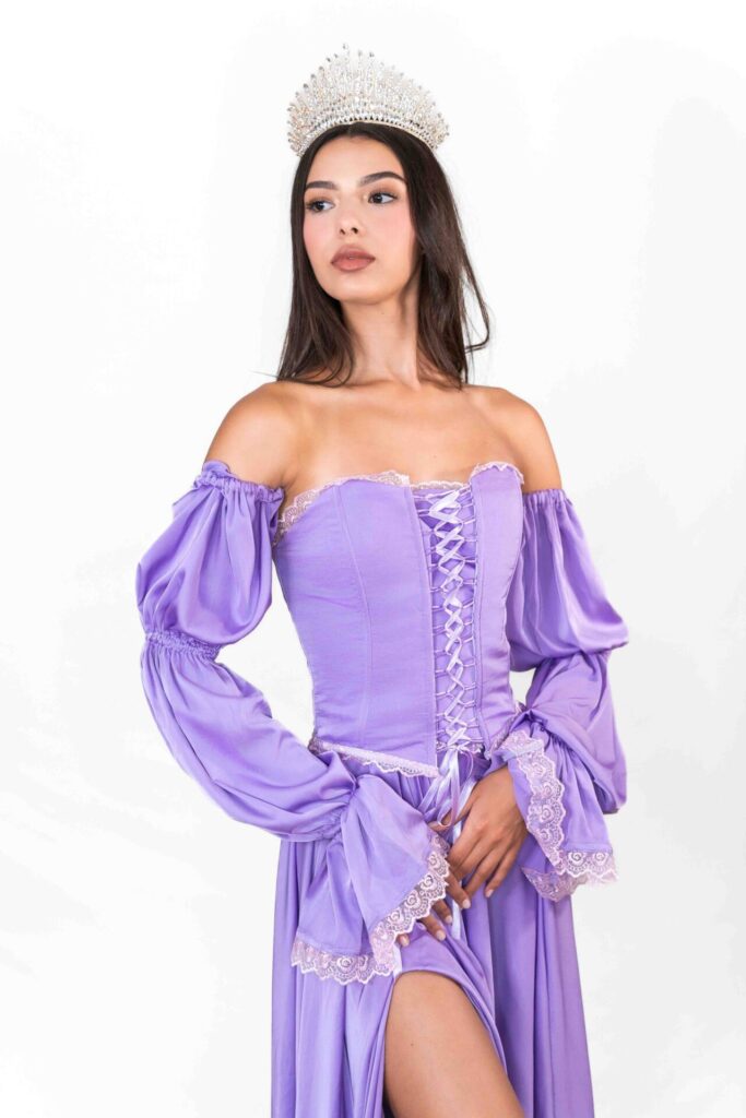 Lavender Corset Top Raiponce Flying Dress