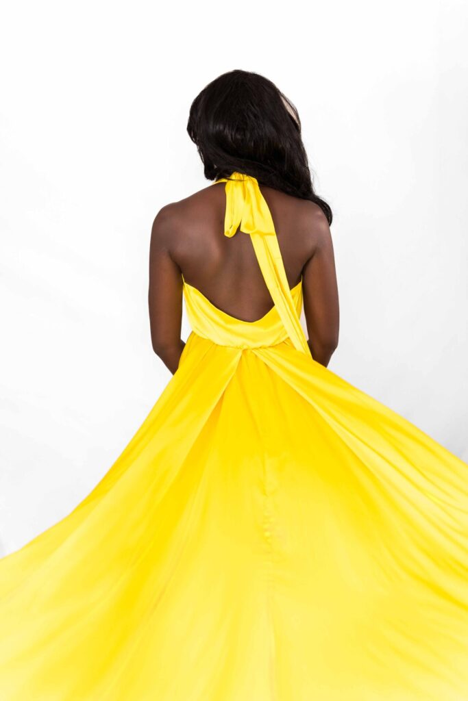 Lemon Yellow Classical Flying Dress