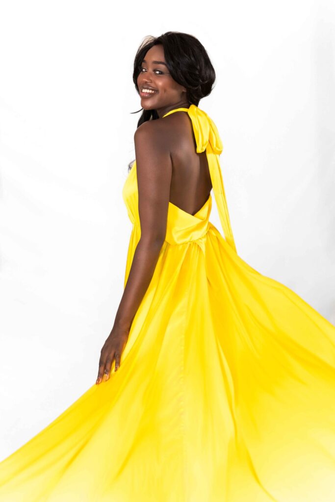 Lemon Yellow Classical Flying Dress