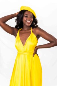 Lemon Yellow Classical Flying Dress