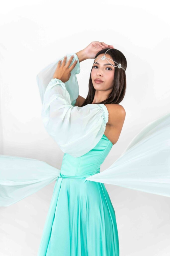 Turquoise Corset Top Jasmine Flying Dress