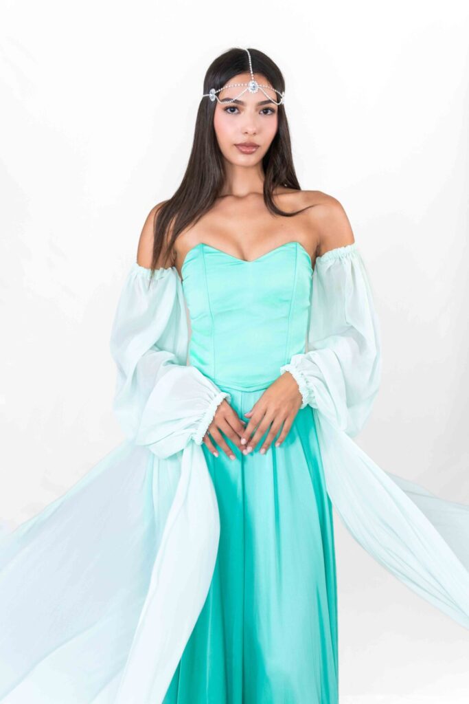 Turquoise Corset Top Jasmine Flying Dress