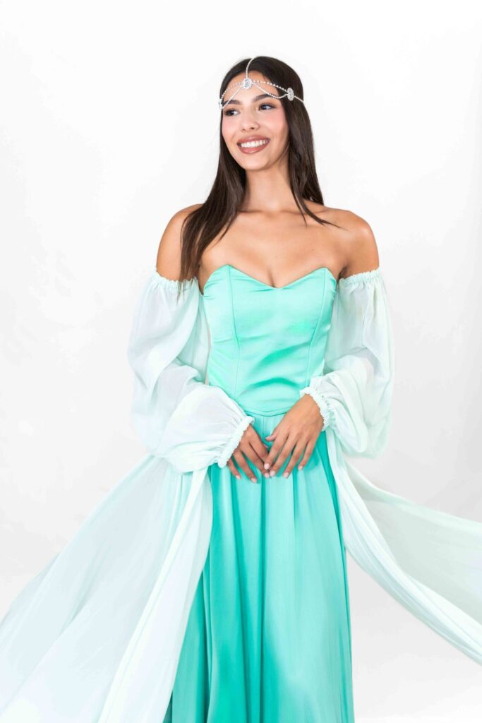 Turquoise Corset Top Jasmine Flying Dress