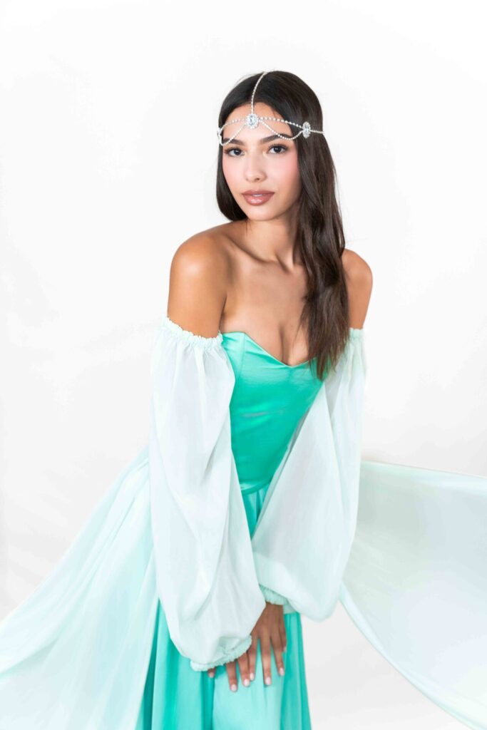 Turquoise Corset Top Jasmine Flying Dress