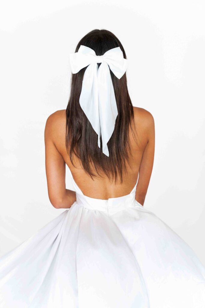 White Cross Neck Flying Dress