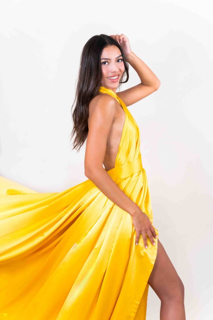 Yellow Cross Neck Flying Dress