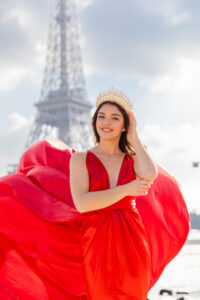 Red V Cleavage Flying Dress (F-11)