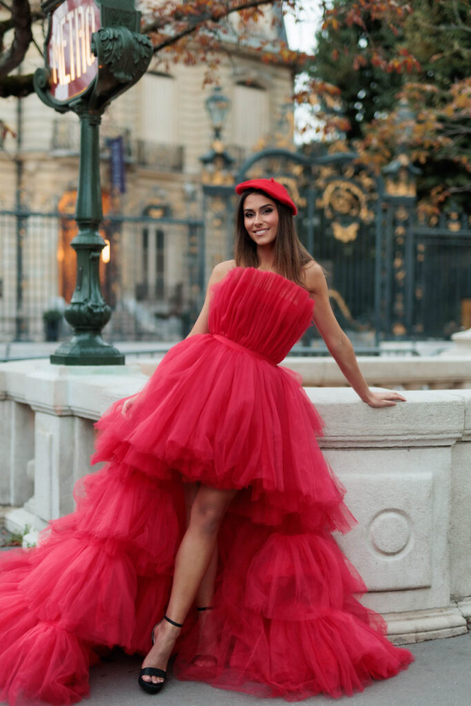 Red Dress for photoshoot Paris