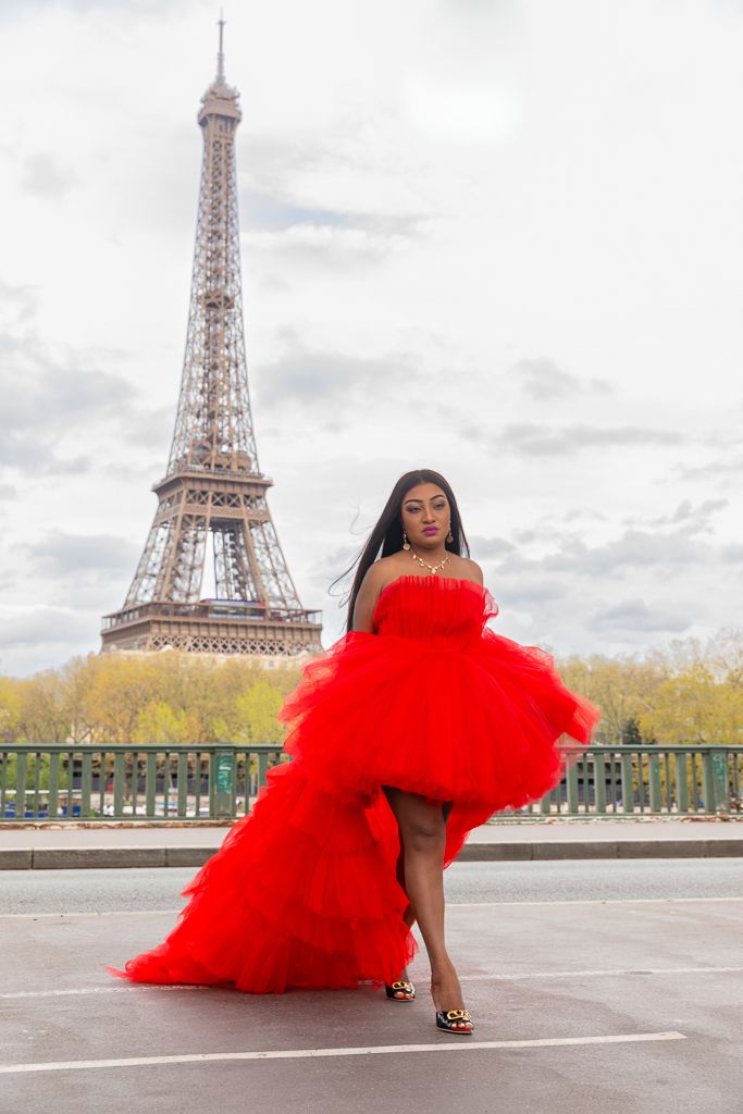 Red Dress for photoshoot Paris