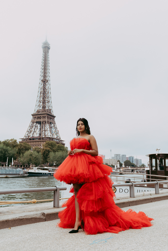 Red Dress for photoshoot Paris