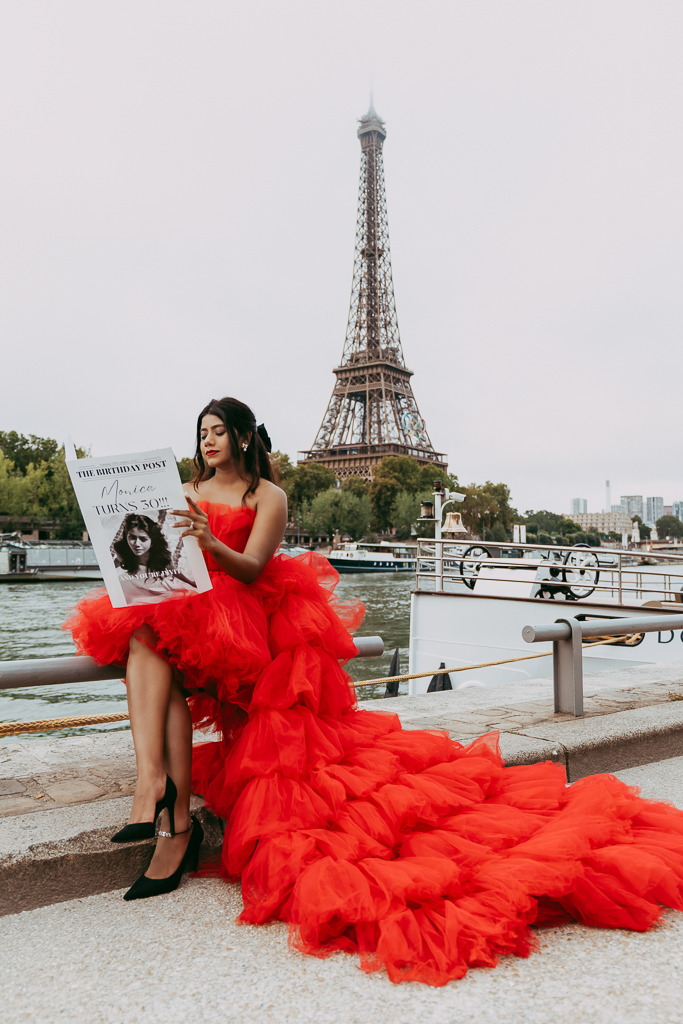 Red Dress for photoshoot Paris