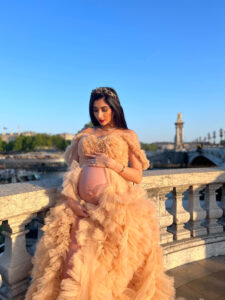 Nude Maternity Luxury Dress (G-1)