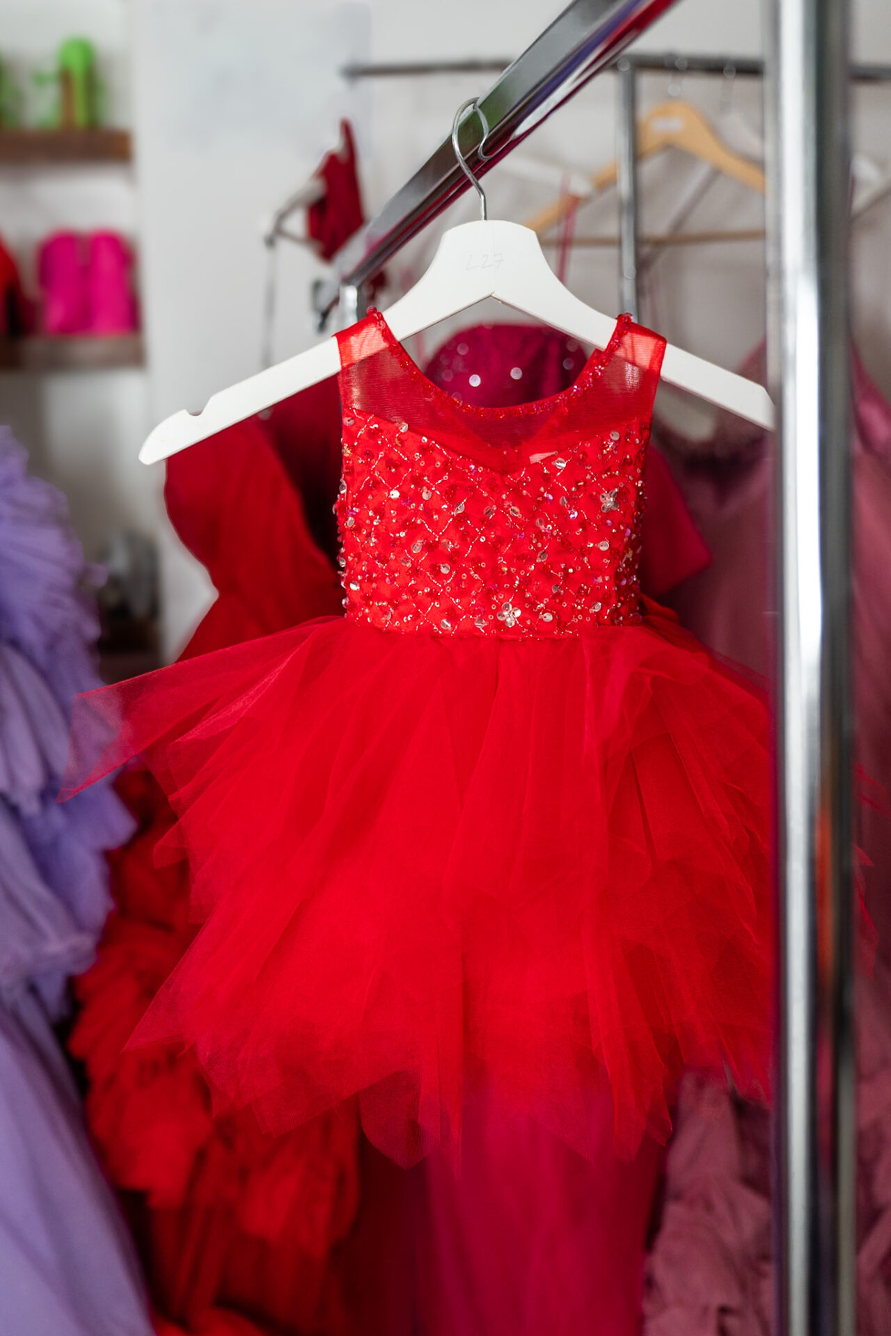 Sparkly Red Baby Dress