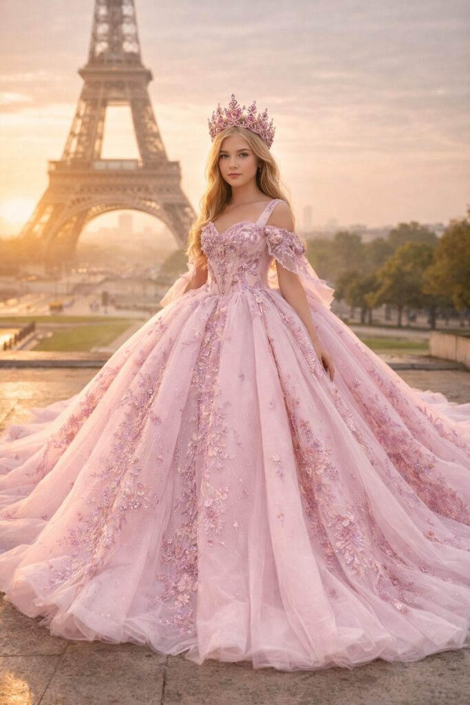 Pastel Pink Quinceanera Dress
