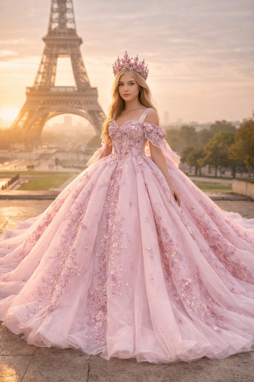 Pastel Pink Quinceanera Dress